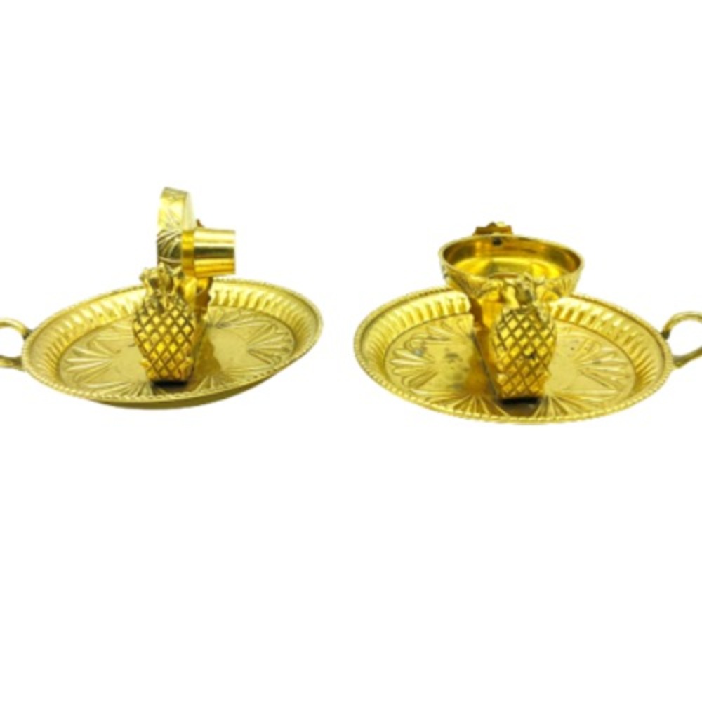 Vintage brass pineapple candleholders duel wall or tabletop